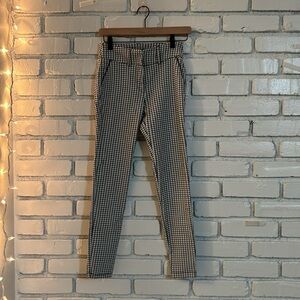 Chocolate brand, plaid pants, black, and white size small stretch